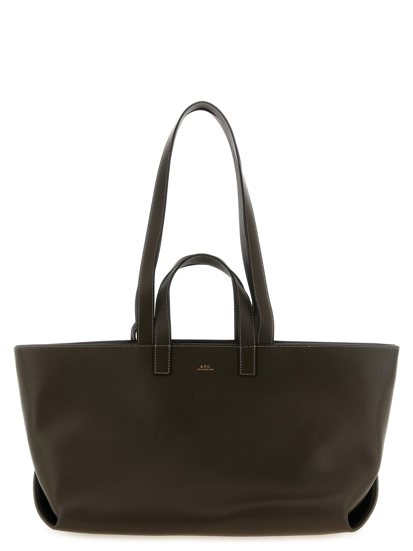 A.P.C Le Drummer Large Shopping Bag Brown