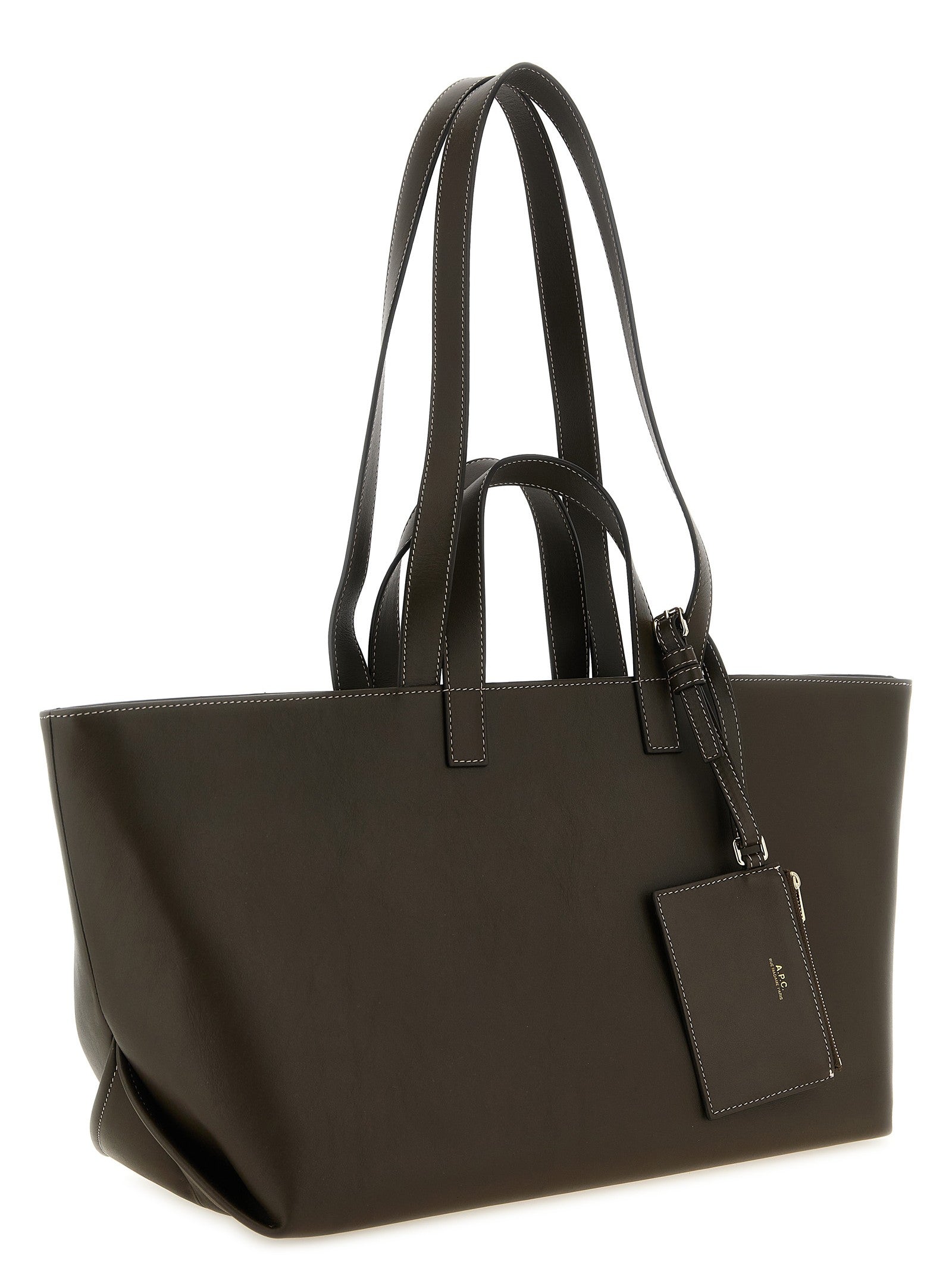 A.P.C Le Drummer Large Shopping Bag Brown