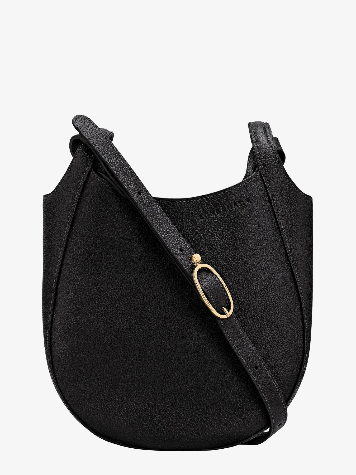 Longchamp Women's Le Foulonné Leather Crossbody Bag Black