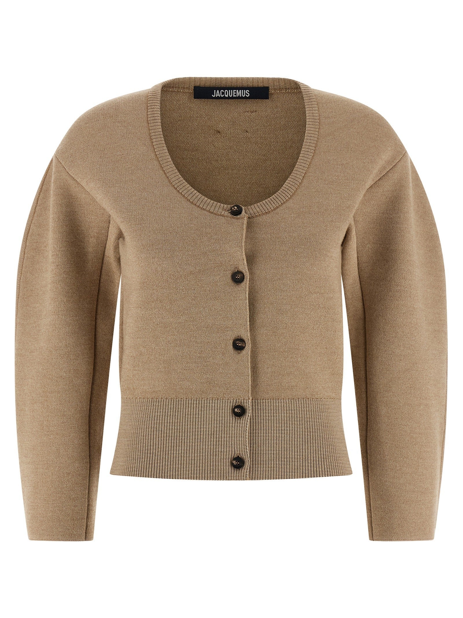 JACQUEMUS Le Gilet Doppio Cardigan Beige