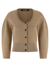JACQUEMUS Le Gilet Doppio Cardigan Beige