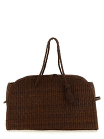 JACQUEMUS Le Grand Turismo Raphia Shopping Bag Brown
