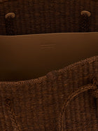 JACQUEMUS Le Grand Turismo Raphia Shopping Bag Brown, view 4