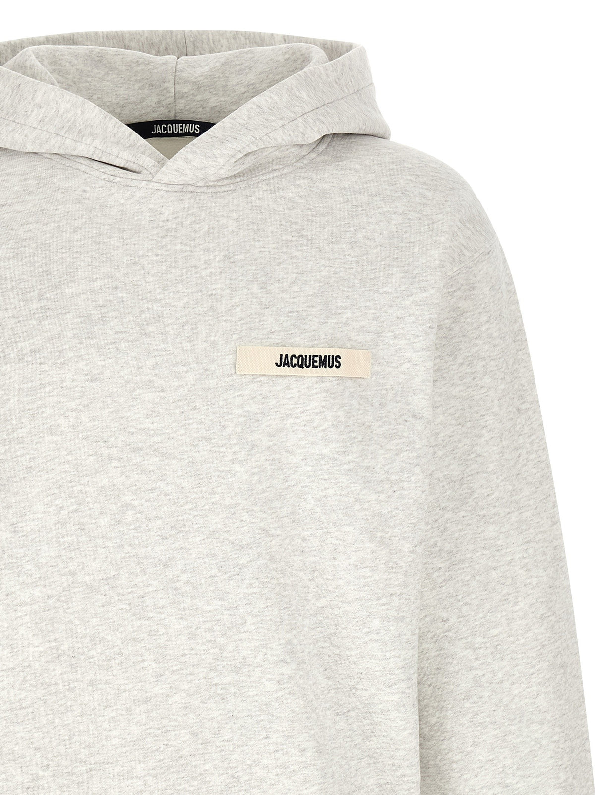 JACQUEMUS Le Hoodie Gros Grain Hoodie Grey, view 3
