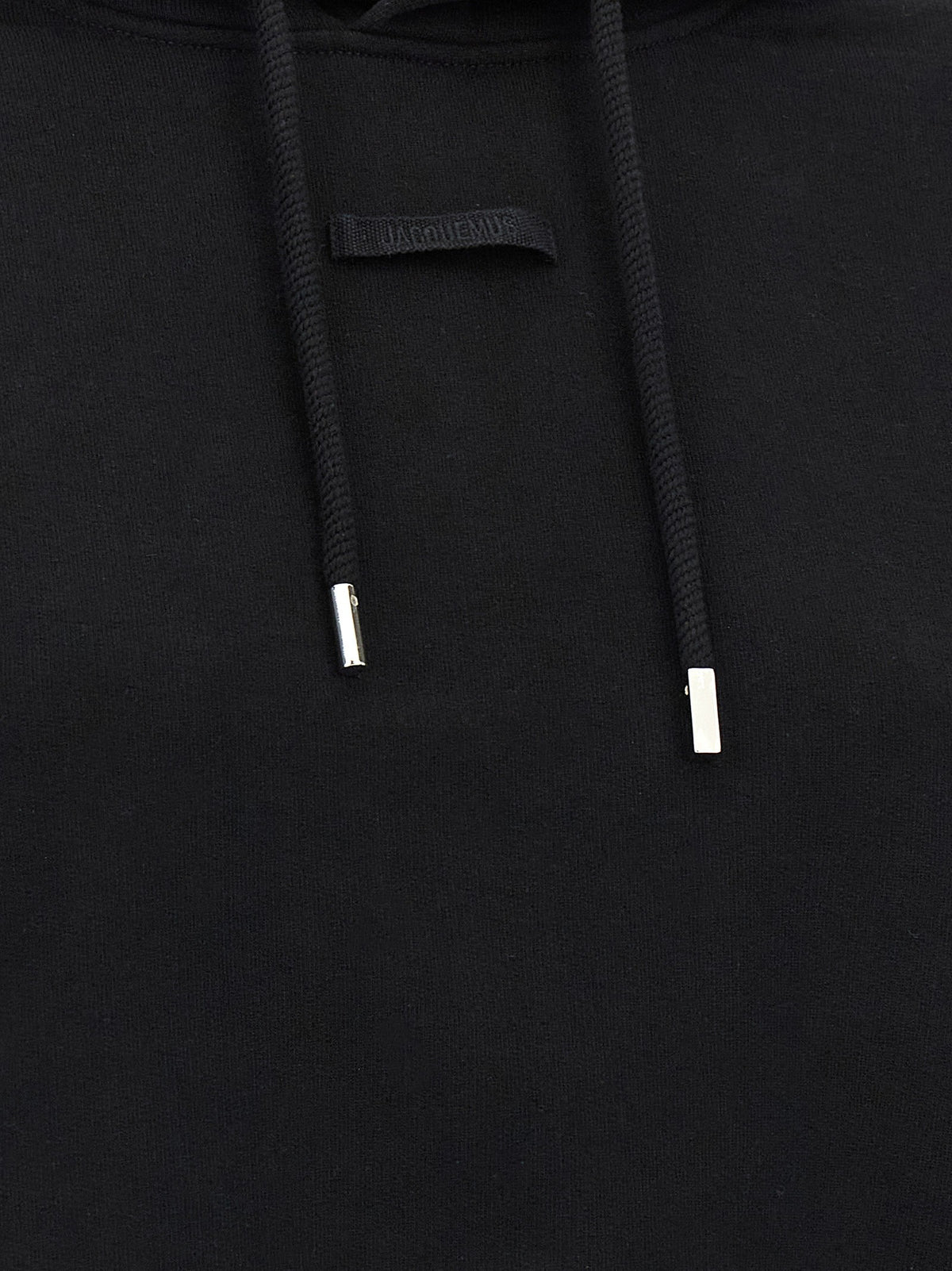 JACQUEMUS Le Hoodie Gros Grain Hoodie Black