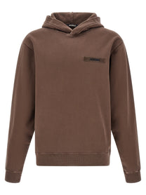 JACQUEMUS Le Hoodie Gros Grain Hoodie Brown