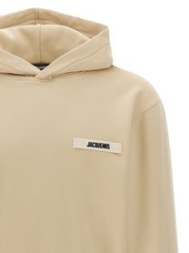 JACQUEMUS Le Hoodie Gros Grain Hoodie Beige