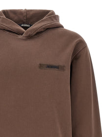 JACQUEMUS Le Hoodie Gros Grain Hoodie Brown