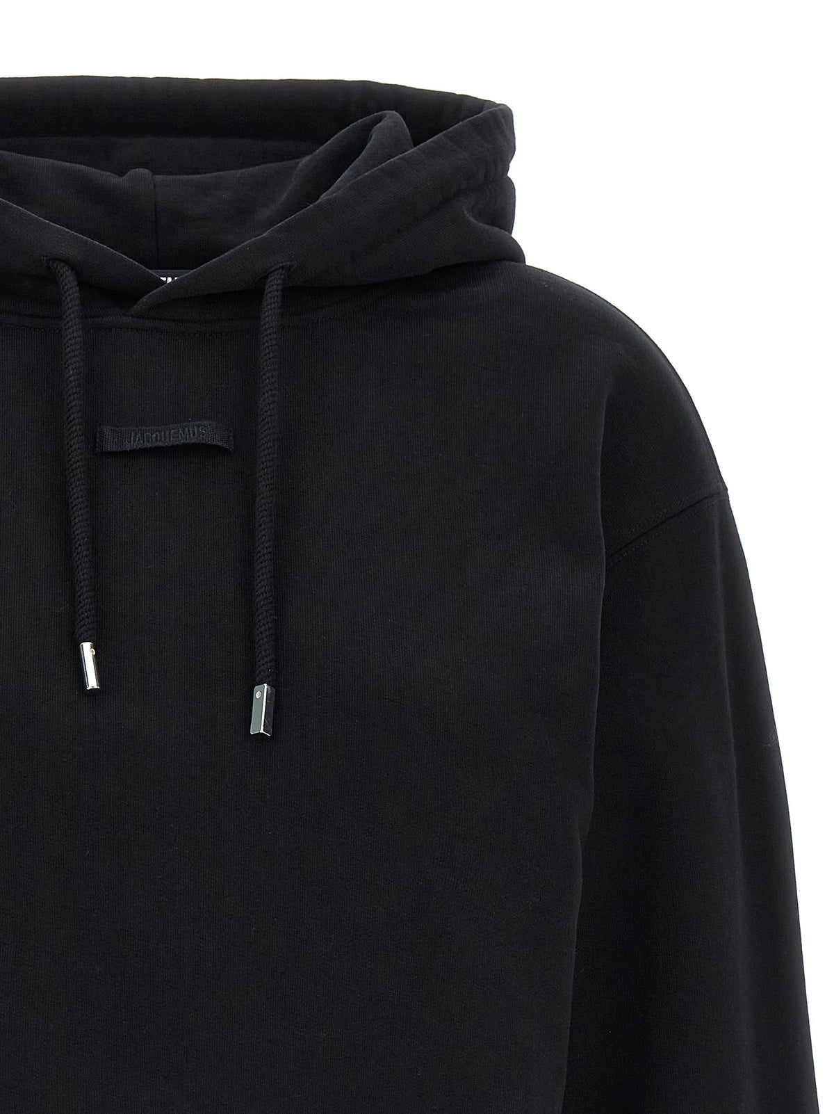 JACQUEMUS Le Hoodie Gros Grain Hoodie Black