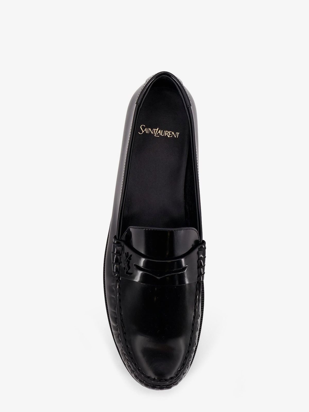 Saint Laurent Men's Le Loafer Leather Loafer Black, view 5
