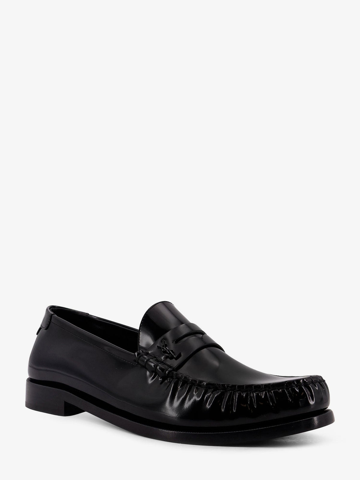 Saint Laurent Men's Le Loafer Leather Loafer Black, view 2