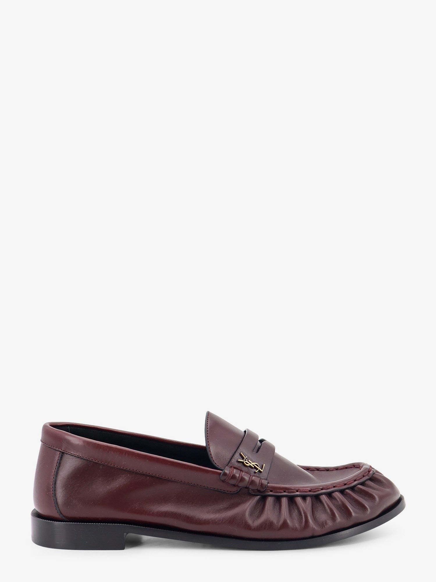 Saint Laurent Men's Le Loafer Leather Loafers Red