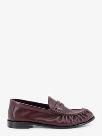 Saint Laurent Men's Le Loafer Leather Loafers Red