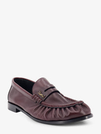 Saint Laurent Men's Le Loafer Leather Loafers Red