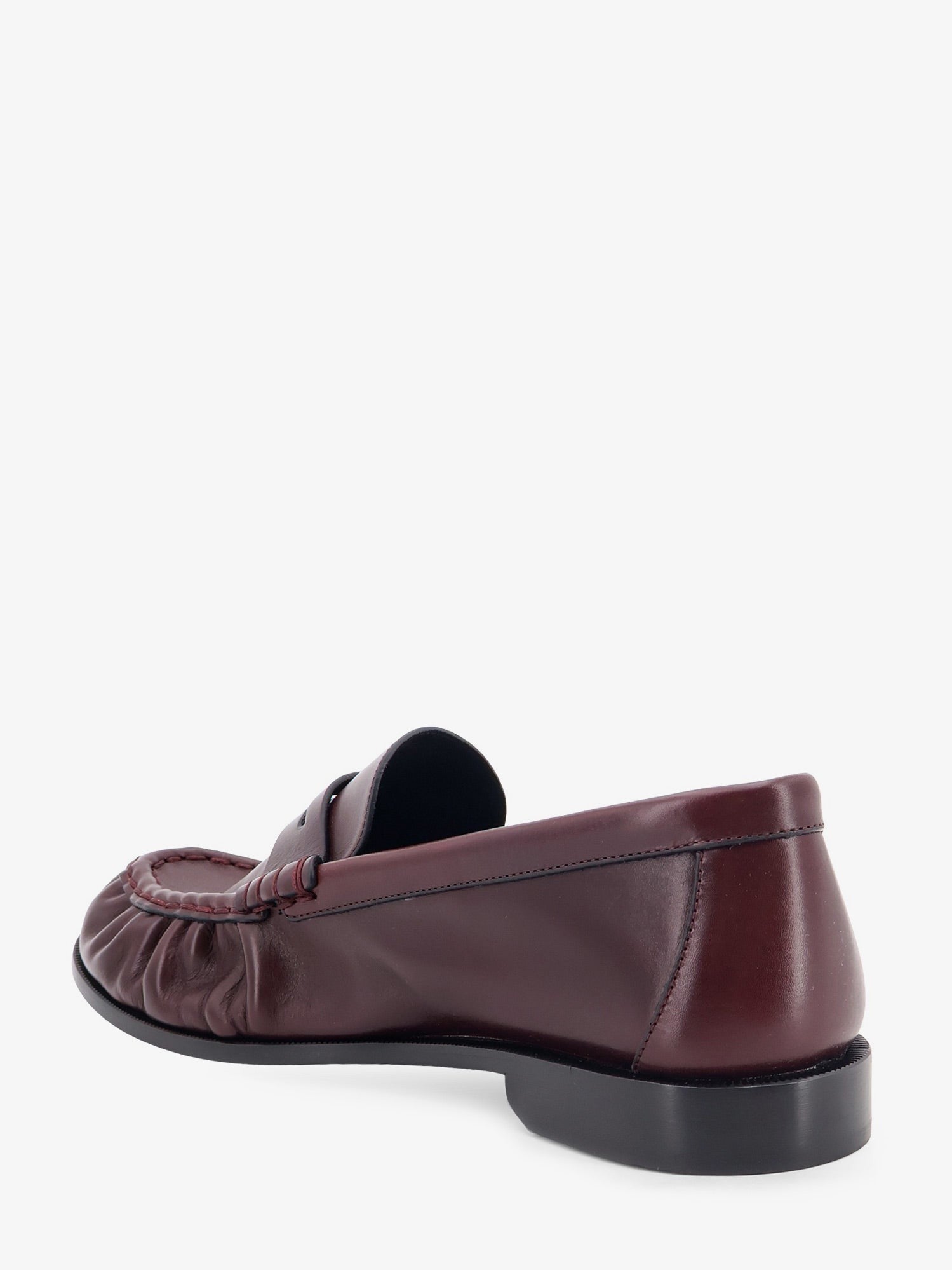 Saint Laurent Men's Le Loafer Leather Loafers Red