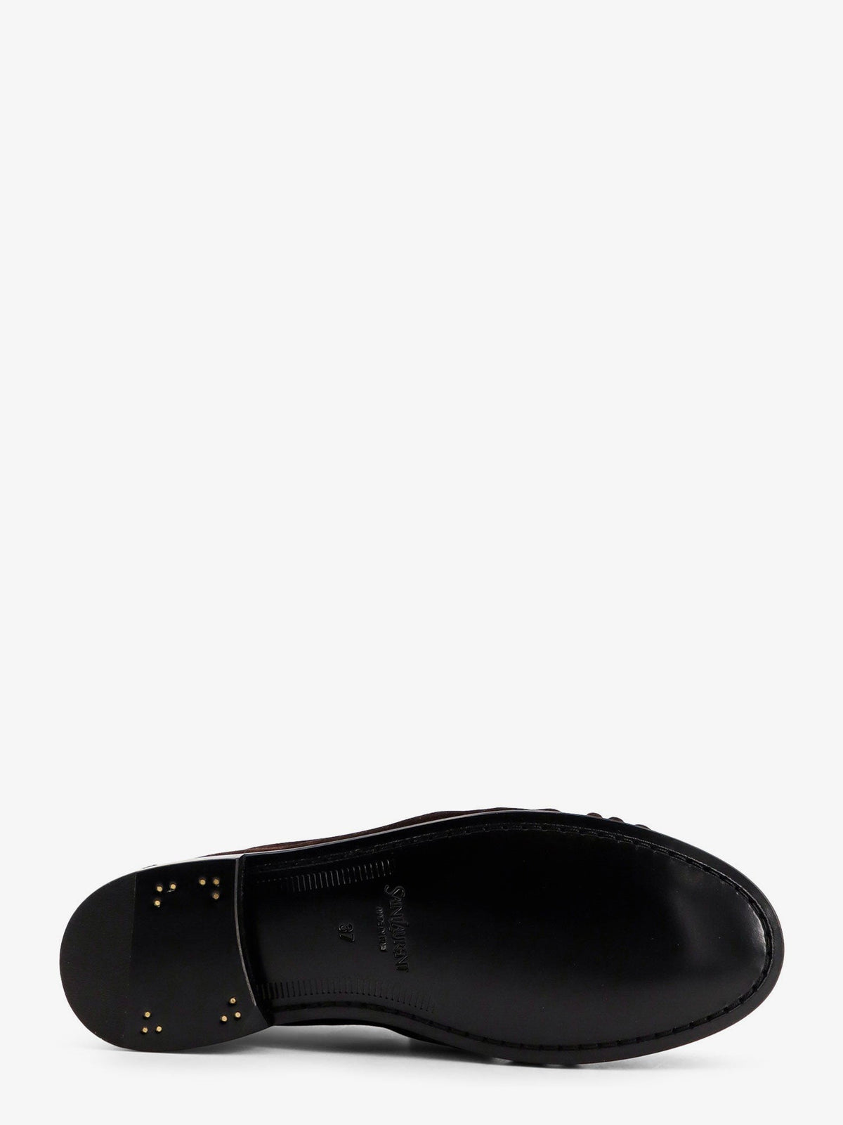 Saint Laurent Women's Le Loafer Suede Loafers Gold, view 4