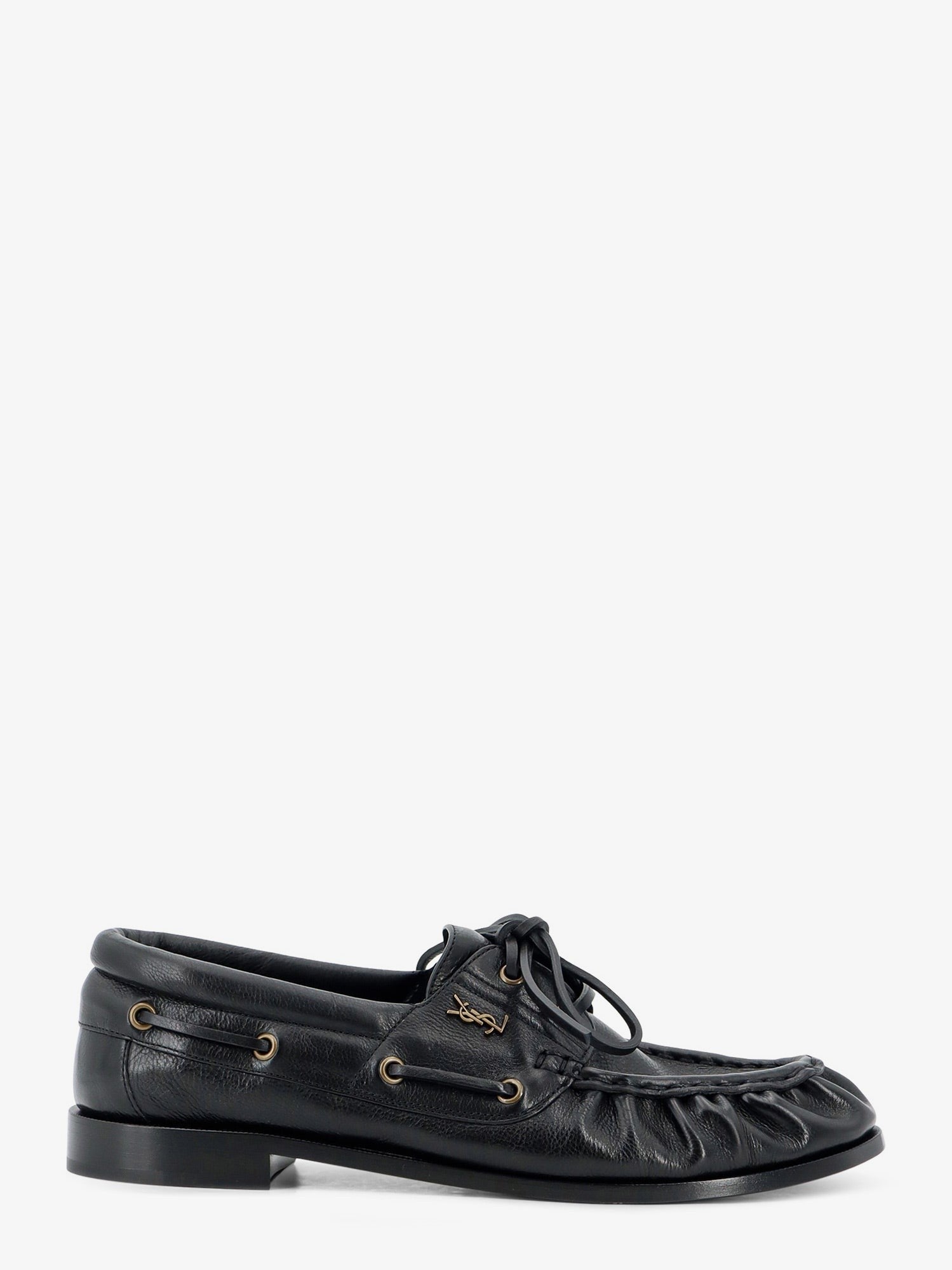 Saint Laurent Men's Le Loafer Bateau Leather Loafers Black
