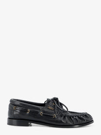 Saint Laurent Men's Le Loafer Bateau Leather Loafers Black