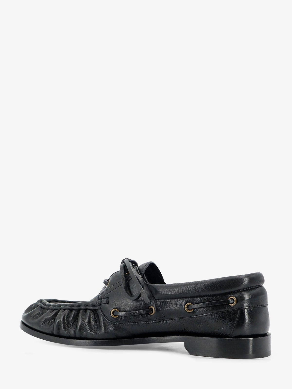 Saint Laurent Men's Le Loafer Bateau Leather Loafers Black, view 3