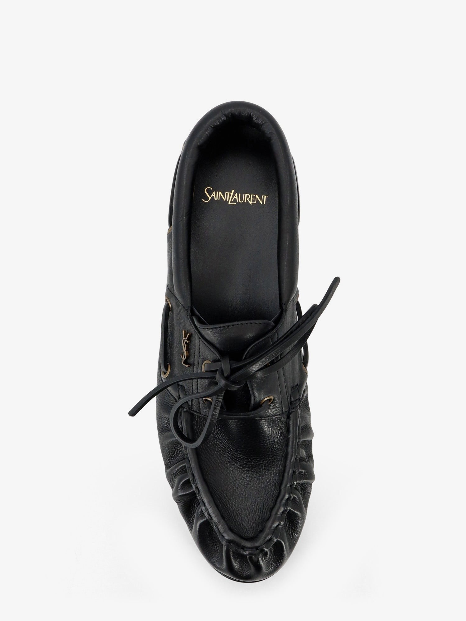 Saint Laurent Men's Le Loafer Bateau Leather Loafers Black