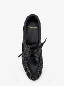 Saint Laurent Men's Le Loafer Bateau Leather Loafers Black