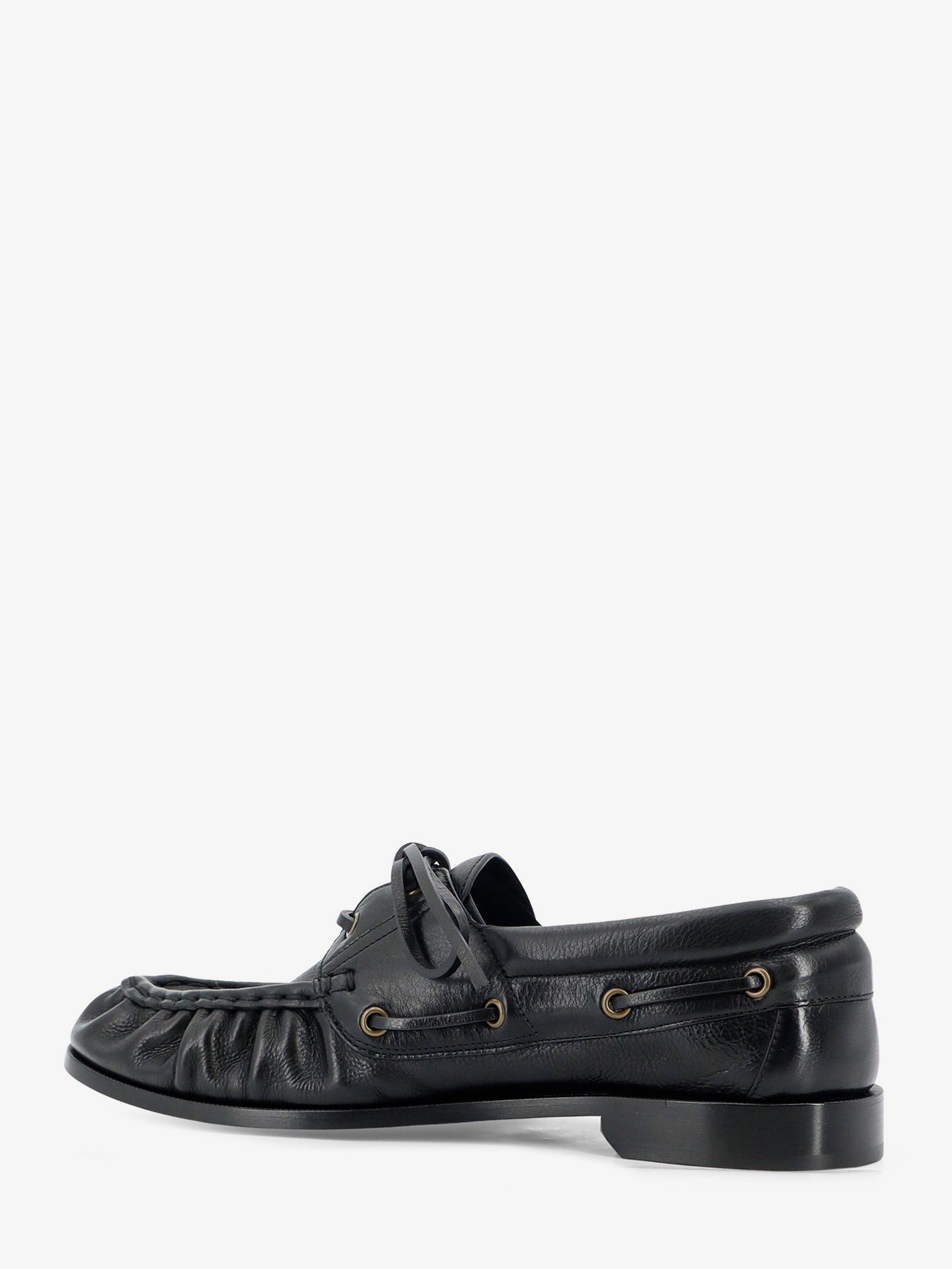 Saint Laurent Men's Le Loafer Bateau Leather Loafers Black