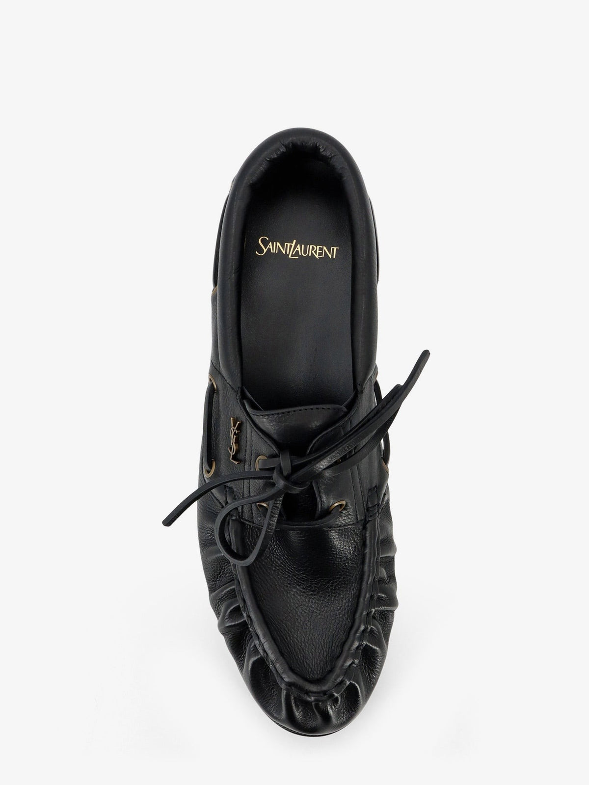 Saint Laurent Men's Le Loafer Bateau Leather Loafers Black, view 5
