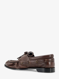 Saint Laurent Men's Le Loafer Bateau Leather Loafers Brown