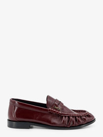 Saint Laurent Women's Le Loafer Leather Loafers Red