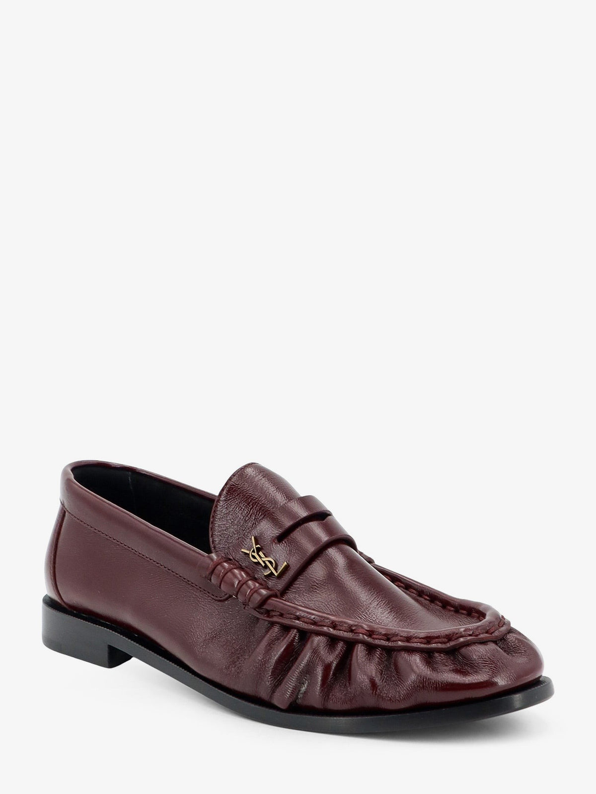 Saint Laurent Women's Le Loafer Leather Loafers Red, view 2