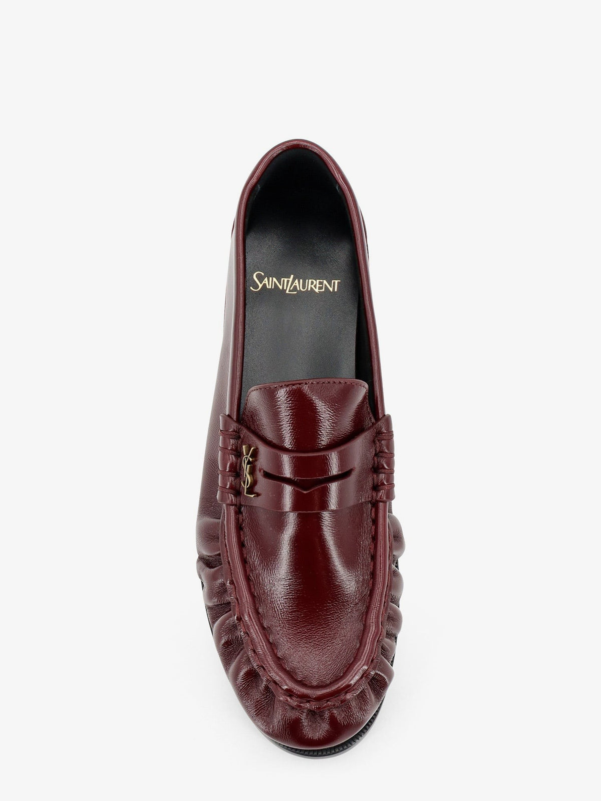 Saint Laurent Women's Le Loafer Leather Loafers Red, view 5