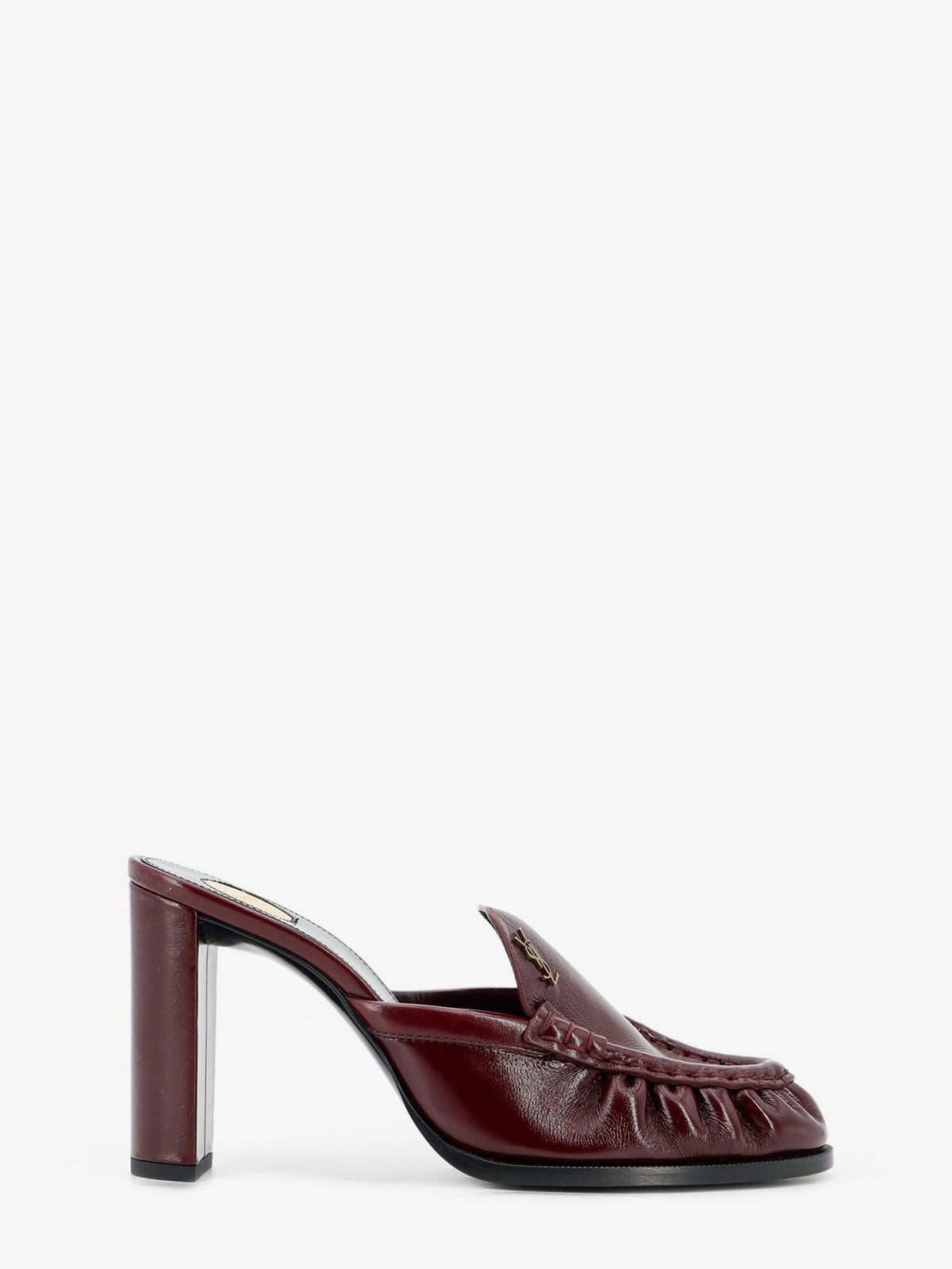Saint Laurent Women's Le Loafer Leather Sandals Red