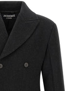 JACQUEMUS Le Manteau Tailleur Coat Grey, view 3
