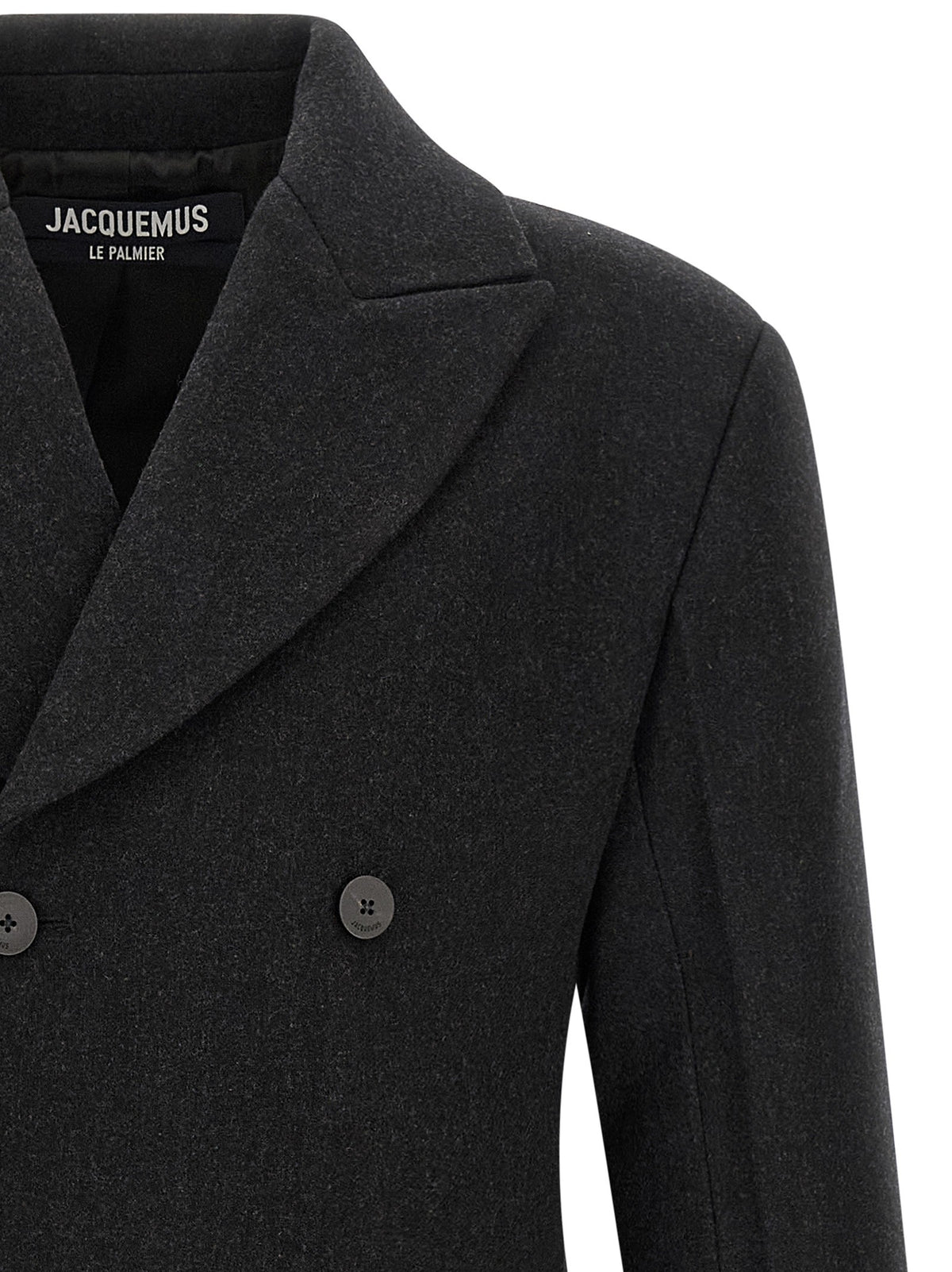 JACQUEMUS Le Manteau Tailleur Coat Grey, view 3