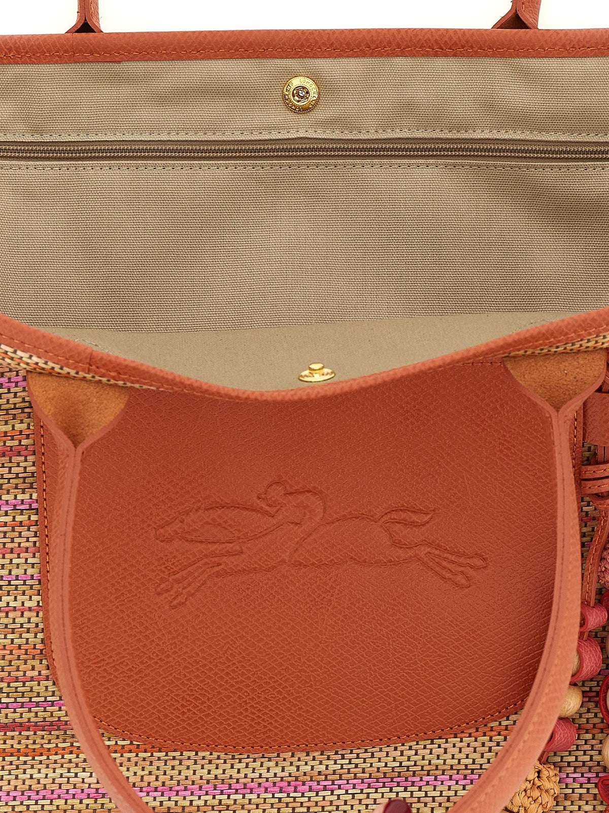 Longchamp Le Panier Pliage Shopping Bag Orange, view 4