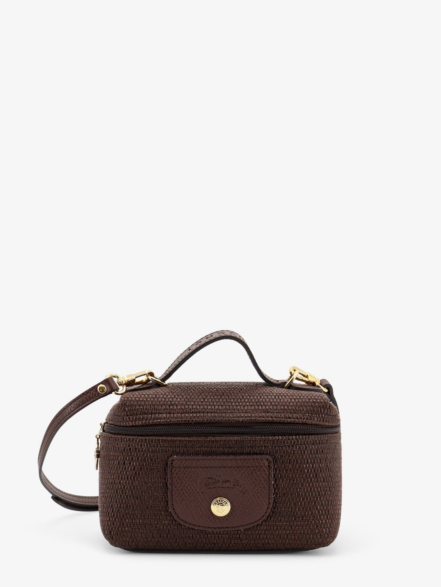 Longchamp Women's Le Panier Pliage XS Raffia Crossbody Bag Brown