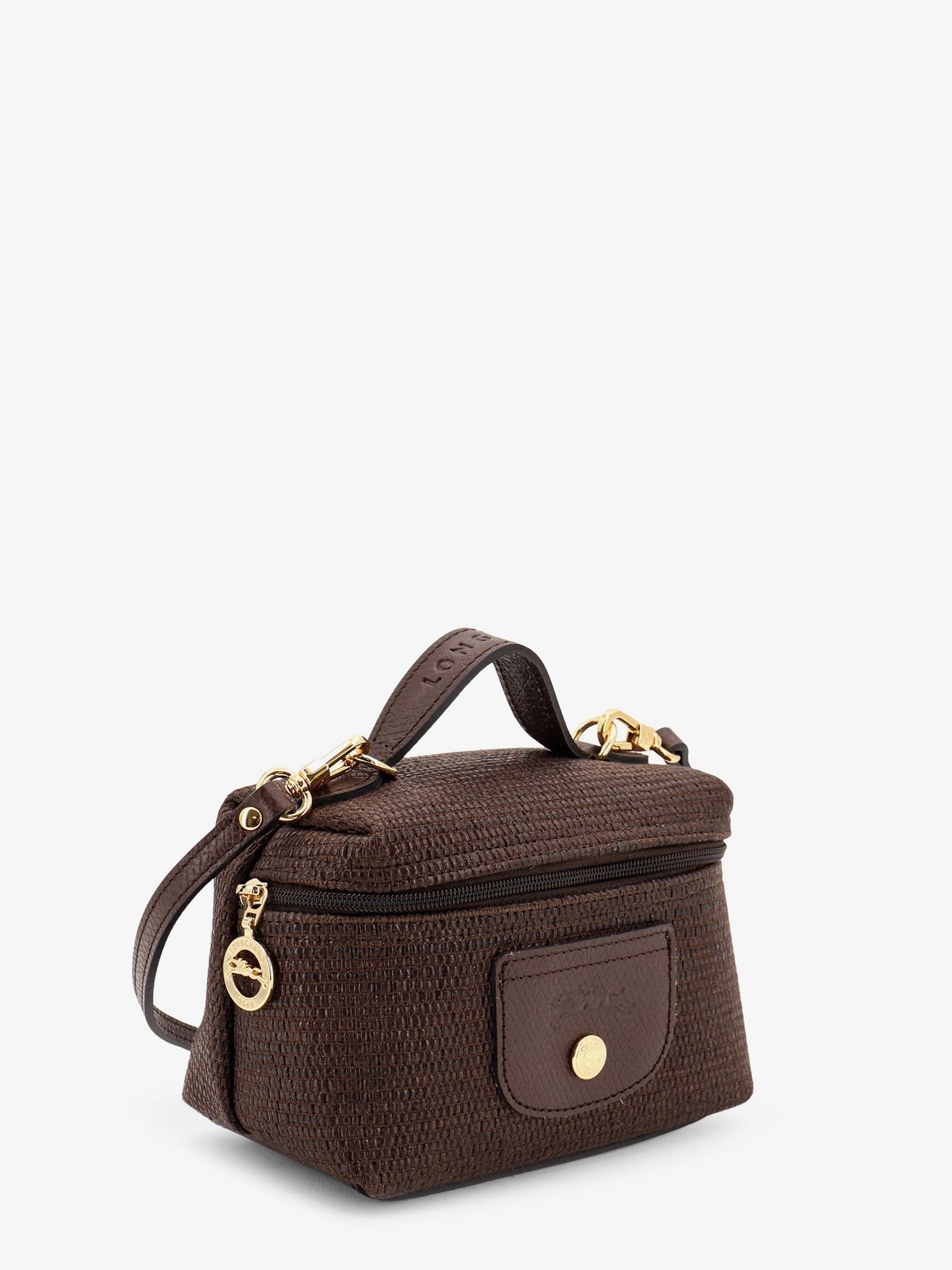 Longchamp Women's Le Panier Pliage XS Raffia Crossbody Bag Brown