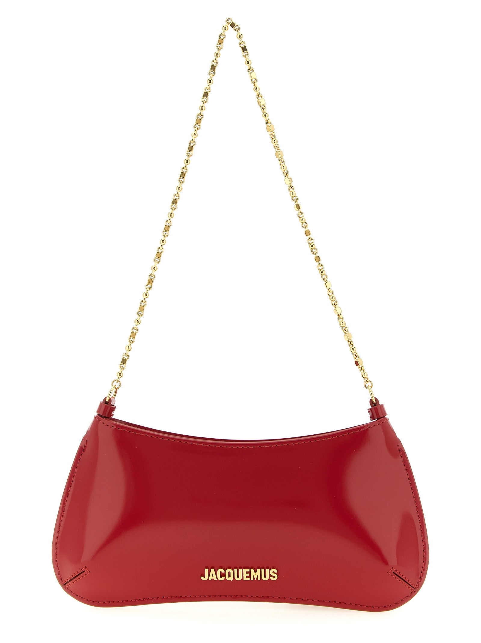 JACQUEMUS Le Petit Bisou Chaîne Shoulder Bag Red