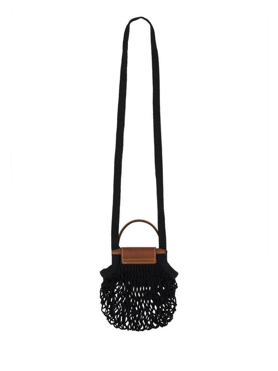 Longchamp Women's LE Pliage Filet Mini Bag Black, view 2