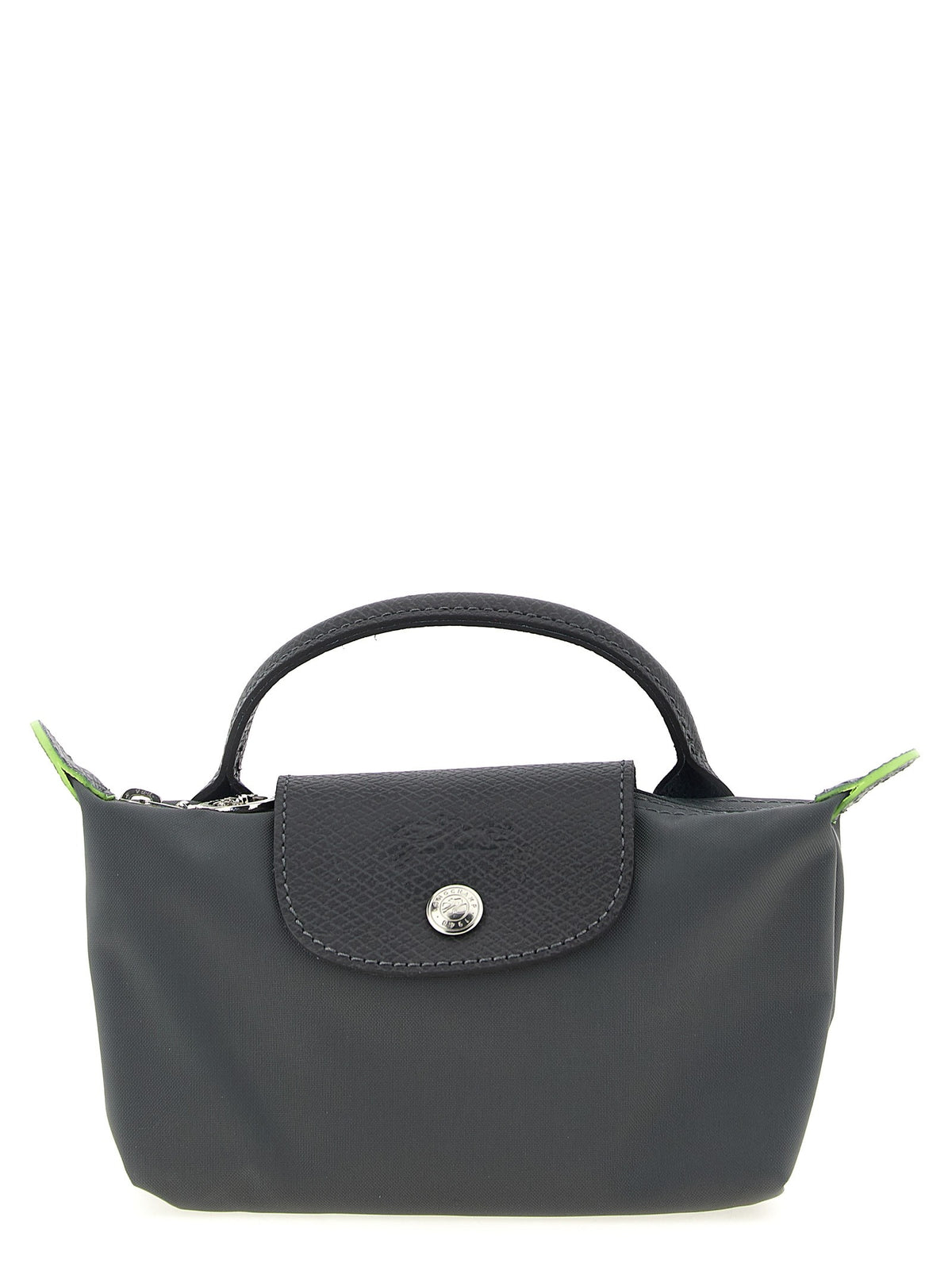 Longchamp Le Pliage Green Clutch Bag Grey