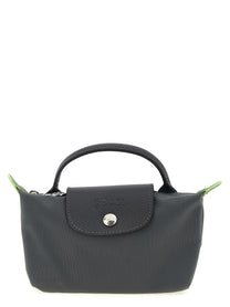 Longchamp Le Pliage Green Clutch Bag Grey
