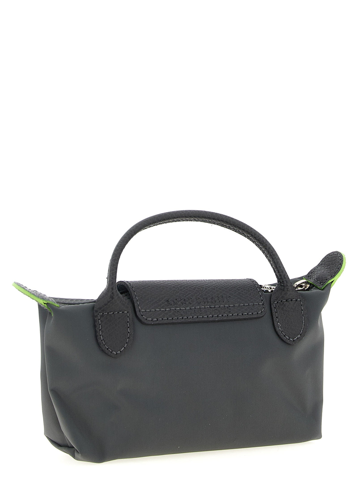 Longchamp Le Pliage Green Clutch Bag Grey