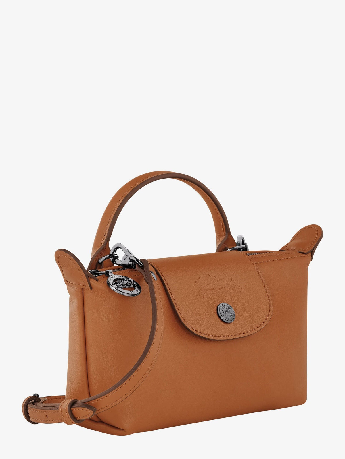 Longchamp Women's Le Pliage Xtra Leather Crossbody Bag Brown