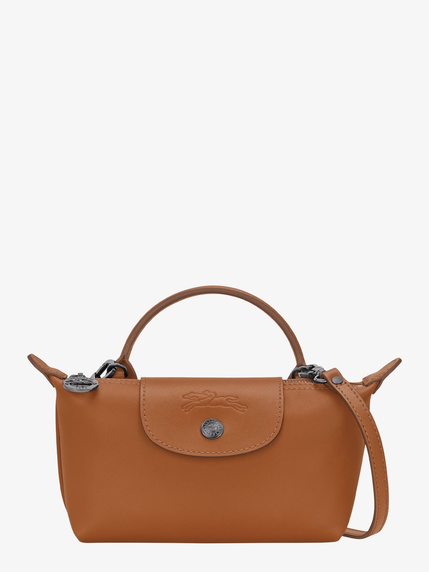 Longchamp Women's Le Pliage Xtra Leather Crossbody Bag Brown