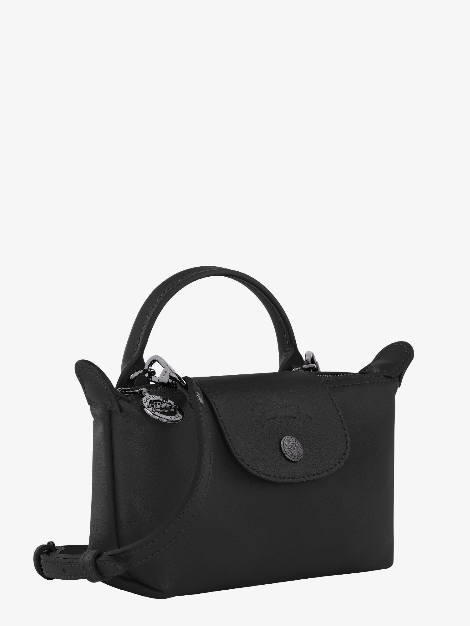 Longchamp Women's Le Pliage Xtra Leather Crossbody Bag Black