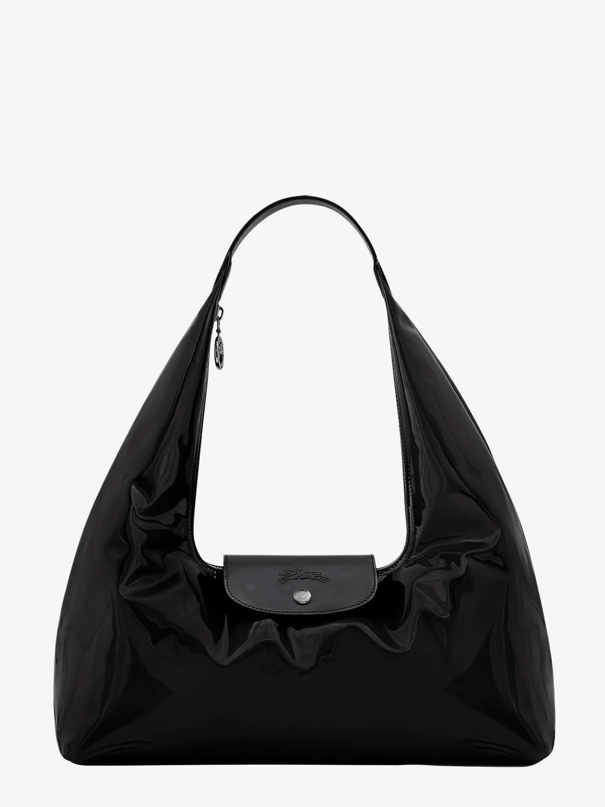 Longchamp Women's Le Pliage Xtra Patent Leather Shoulder Bag Black