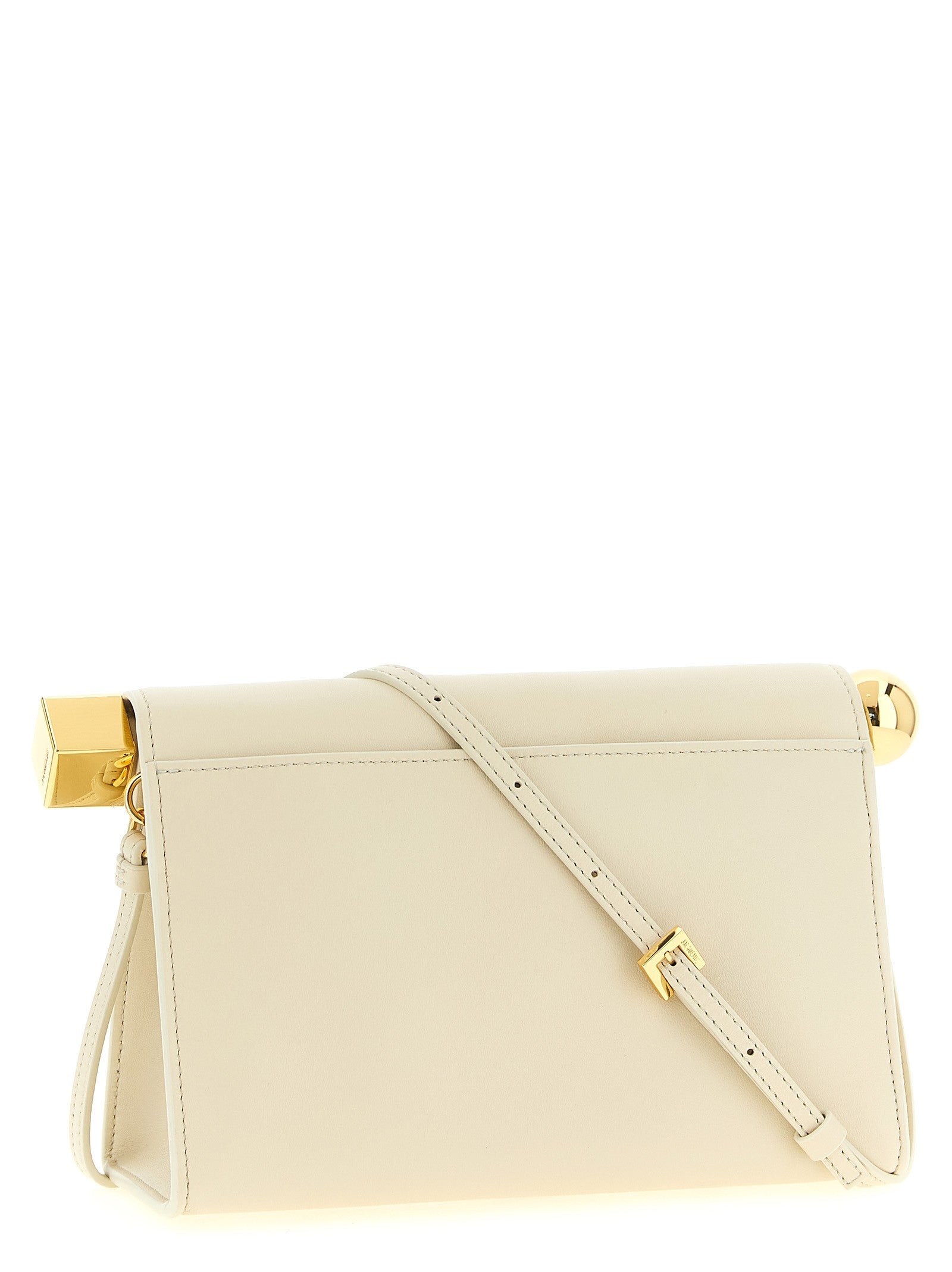 JACQUEMUS Le Sac Rond Carré Clutch White