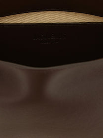 JACQUEMUS Le Sac Rond Carré Clutch Brown