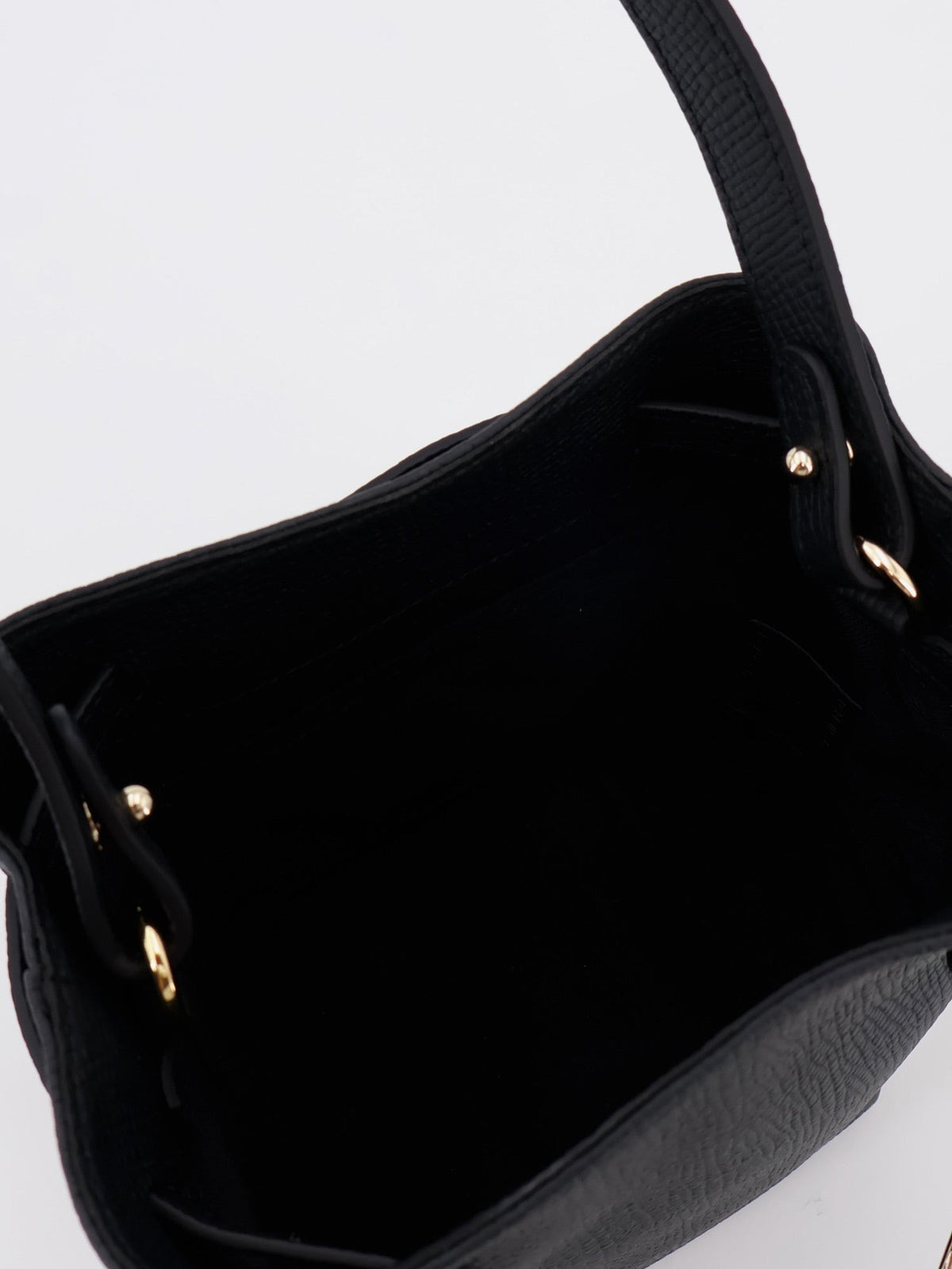 Longchamp Women's Le Smart Leather Bucket Bag Black, view 4