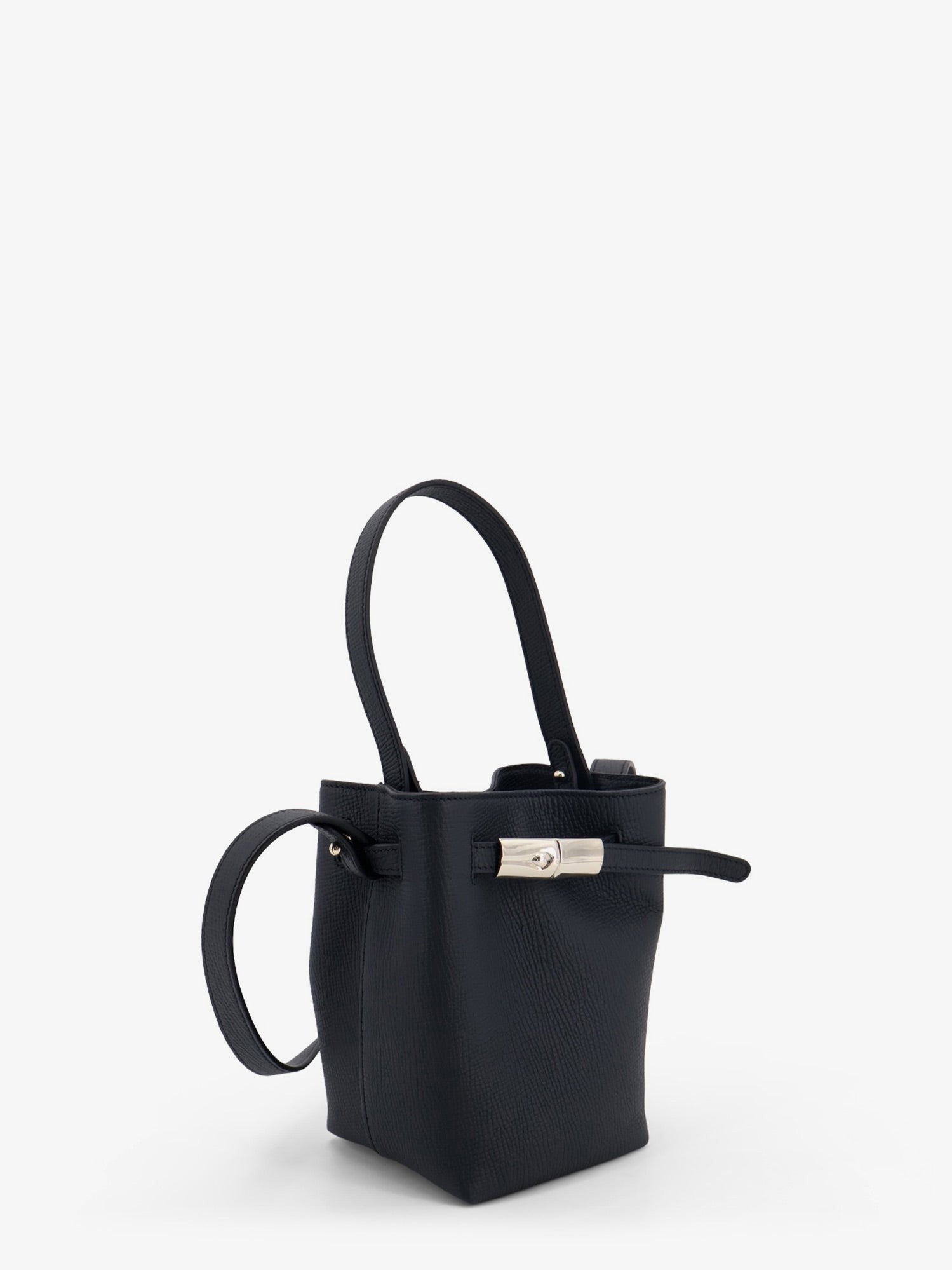 Longchamp Women's Le Smart Leather Bucket Bag Black